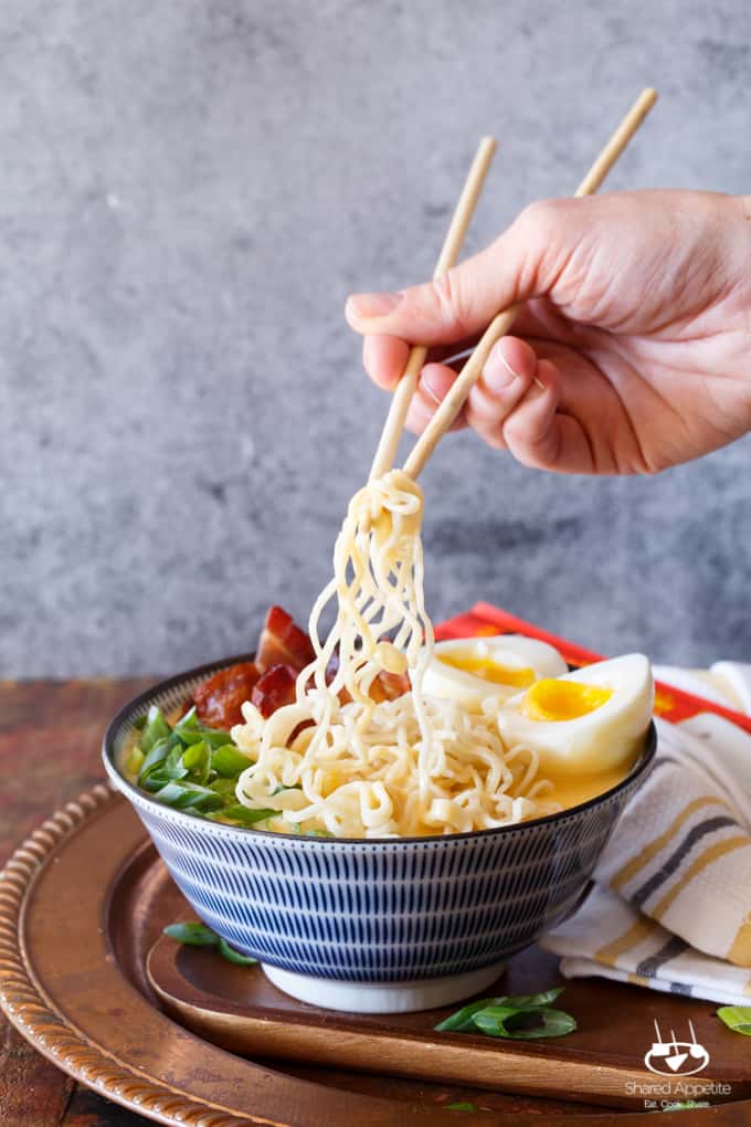 Bacon, Egg, and Cheese Breakfast Ramen | sharedappetite.com