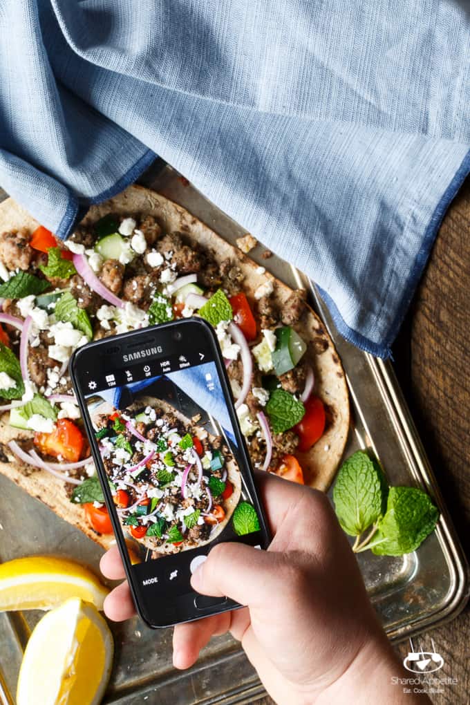 Mediterranean Lamb Flatbread | sharedappetite.com A super easy and healthy weeknight dinner!