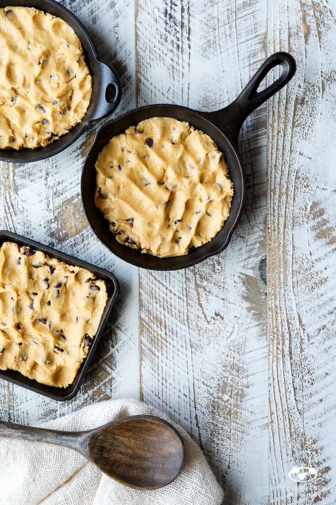 Skillet Chocolate Peanut Butter Cookie Tagalong Brownie Sundaes | sharedappetite.com A great way to feature those girl scout cookies in an epic dessert mashup of half cookie, half brownie goodness!