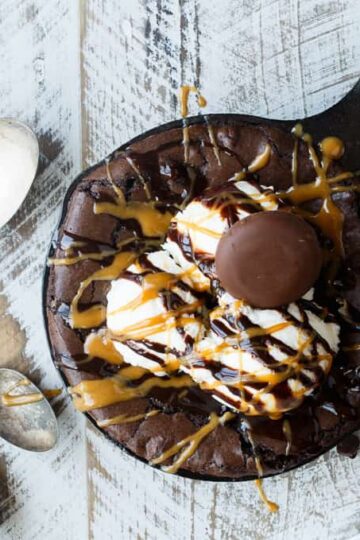 skillet chocolate peanut butter cookie tagalong brownie sundaes 8 copy