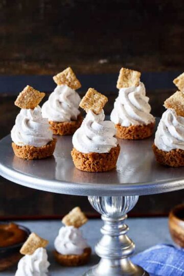 No Bake Cinnamon Toast Crunch Cheesecake Bites | sharedappetite.com