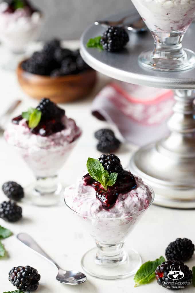 Blackberry Fool | sharedappetite.com A light and refreshing berry dessert that comes together in just 15 minutes, this Blackberry Fool is perfect for easy spring and summer entertaining.