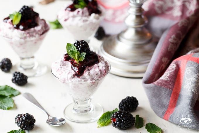 Blackberry Fool | sharedappetite.com A light and refreshing berry dessert that comes together in just 15 minutes, this Blackberry Fool is perfect for easy spring and summer entertaining.