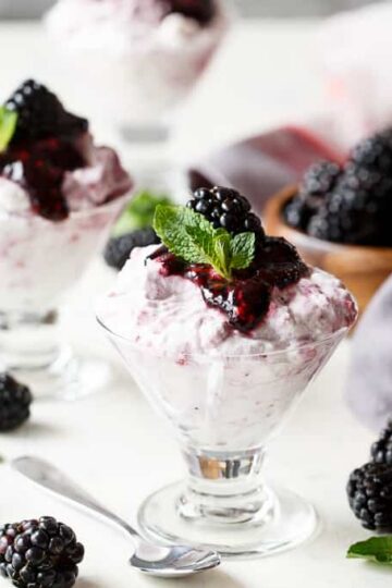 Blackberry Fool | sharedappetite.com A light and refreshing berry dessert that comes together in just 15 minutes, this Blackberry Fool is perfect for easy spring and summer entertaining.