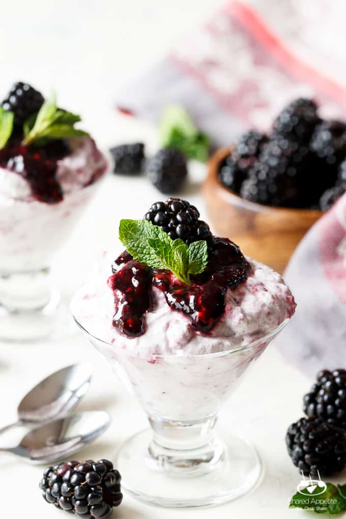 Blackberry Fool | sharedappetite.com A light and refreshing berry dessert that comes together in just 15 minutes, this Blackberry Fool is perfect for easy spring and summer entertaining.