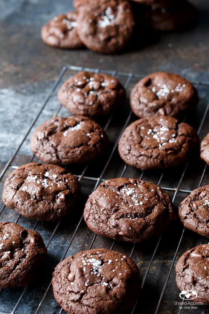 Gluten Free Salted Caramel Brownie Cookie Ice Cream Sandwiches | sharedappetite.com