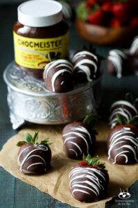 Chocolate Hazelnut Filled Chocolate Covered Strawberries | sharedappetite.com