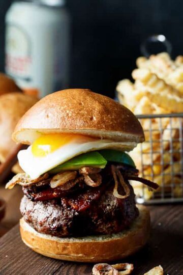 whiskey glazed burgers spicy brown sugar bacon 4 copy