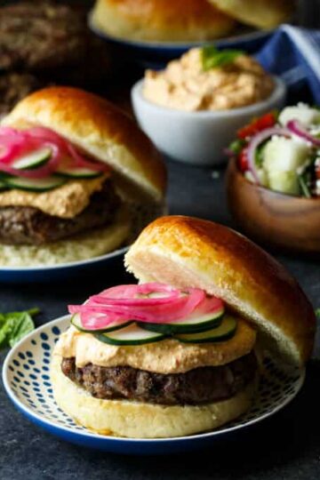 lamb kefta burgers with spicy whipped feta 5 copy