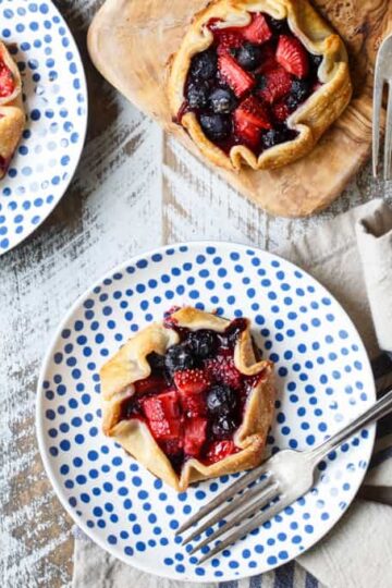 Mini Berry Galettes with Lemon Whipped Cream | sharedappetite.com