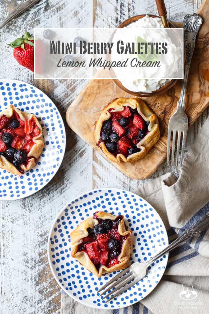 Mini Berry Galettes with Lemon Whipped Cream | sharedappetite.com