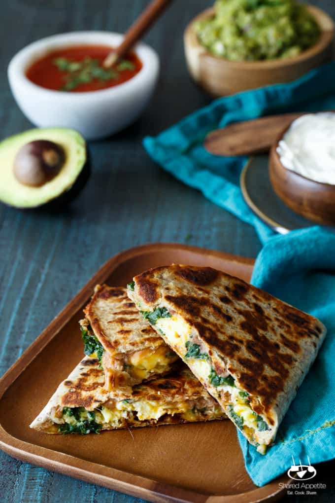 Southwest Chorizo Breakfast Quesadillas - Shared Appetite