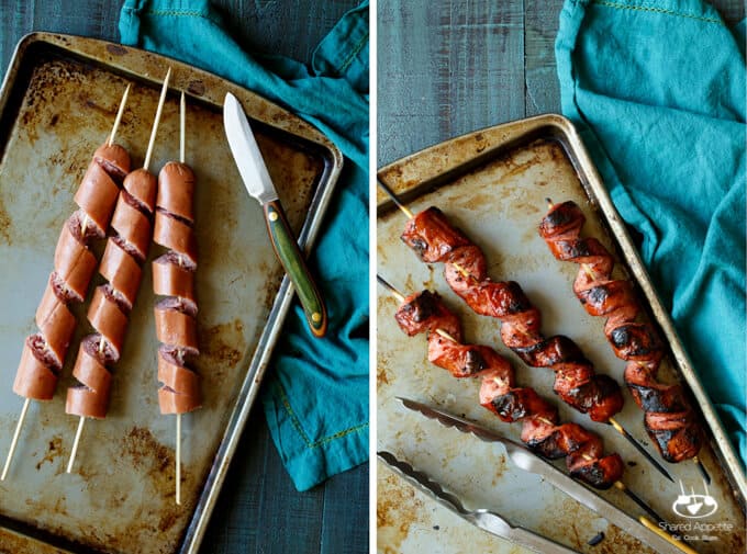 Spiral Cut Sausage Bánh mì with turkey sausage, pickled carrots, cucumber, sriracha mayo, and cilantro | sharedappetite.com