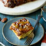 Peach Bourbon Caramel Cake | sharedappetite.com