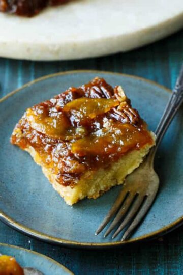 Peach Bourbon Caramel Cake | sharedappetite.com