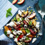 Stone Fruit Caprese Salad with Grilled Corn | sharedappetite.com