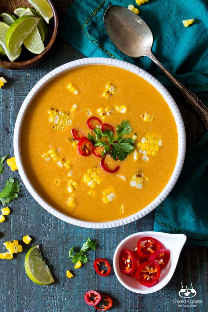 Vegan Thai Corn Soup | sharedappetite.com