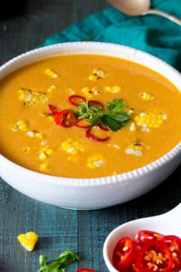Vegan Thai Corn Soup | sharedappetite.com