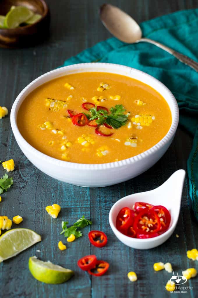 Vegan Thai Corn Soup | sharedappetite.com