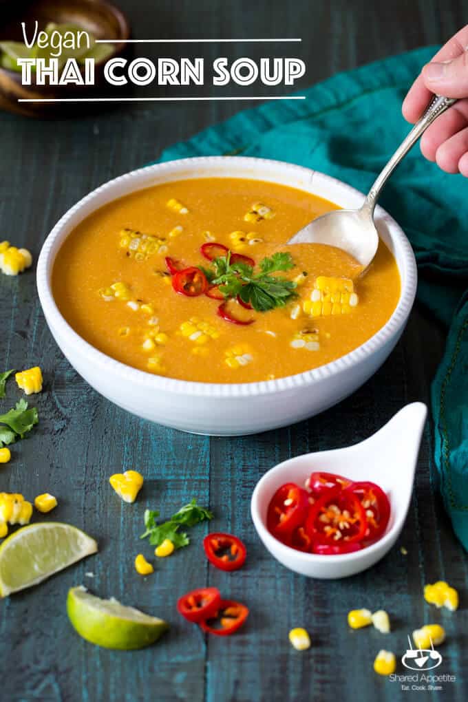 Vegan Thai Corn Soup | sharedappetite.com