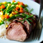 Black Cherry Glazed Pork Tenderloin | sharedappetite.com