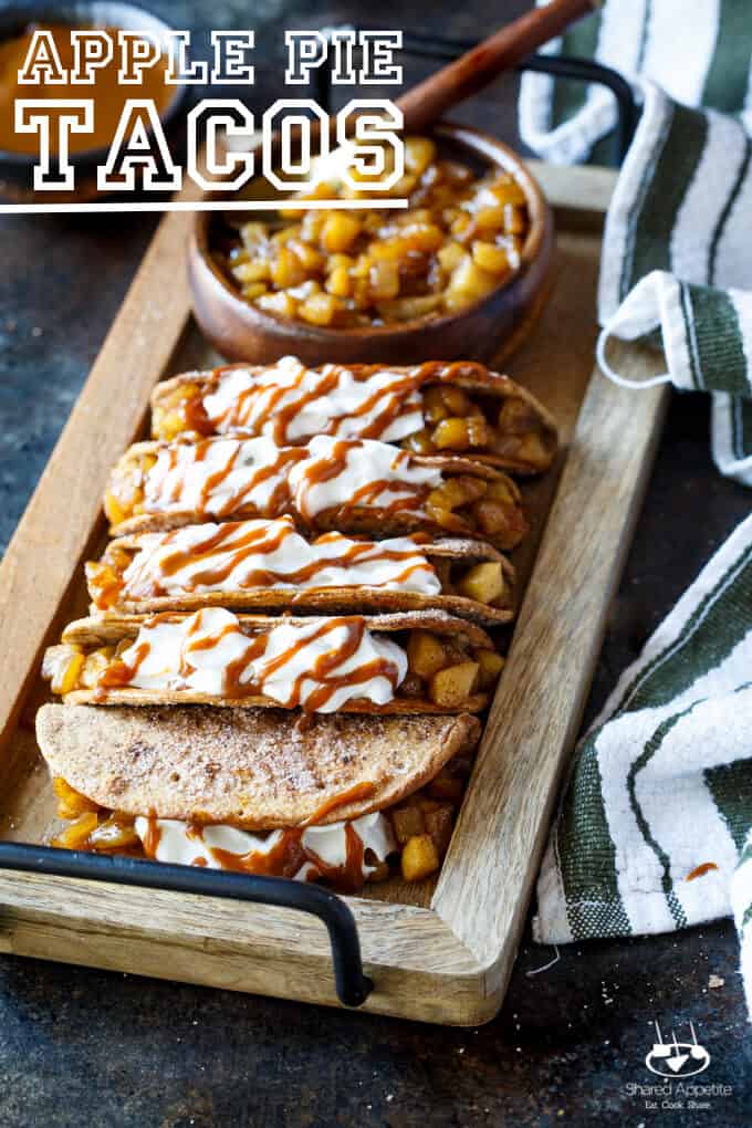 Caramel Apple Pie Tacos | sharedappetite.com