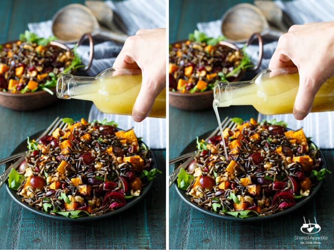 Sweet Potato, Grape, and Wild Rice Salad with Walnuts and Dried Cranberries | sharedappetite.com