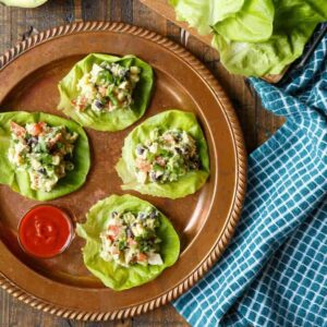 Southwest Avocado Chicken Salad Lettuce Wraps | sharedappetite.com