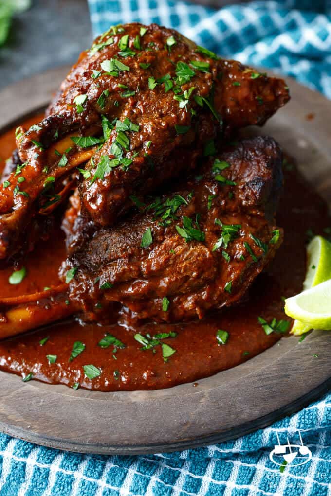 southwest braised lamb shanks adobo sauce 4