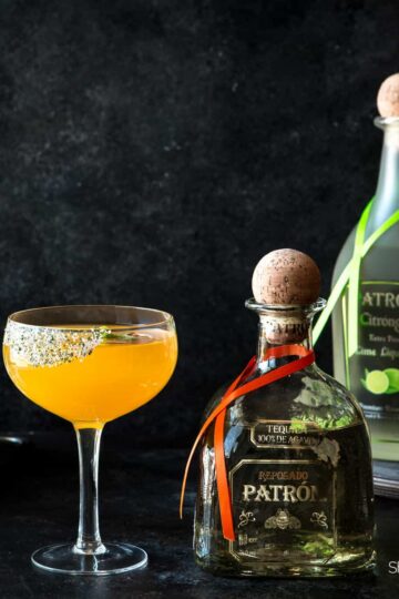 Mumbai Margarita inspired by the flavors of India with Patron tequila, mango puree, spicy rose water syrup, and lots of lime! sharedappetite.com