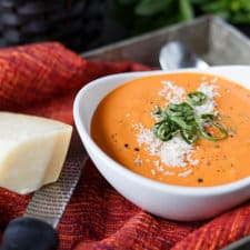 Quick and Easy Creamy Tomato Basil Soup