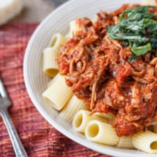 Pork Shoulder Ragu + A Le Creuset Giveaway! • Hip Foodie Mom