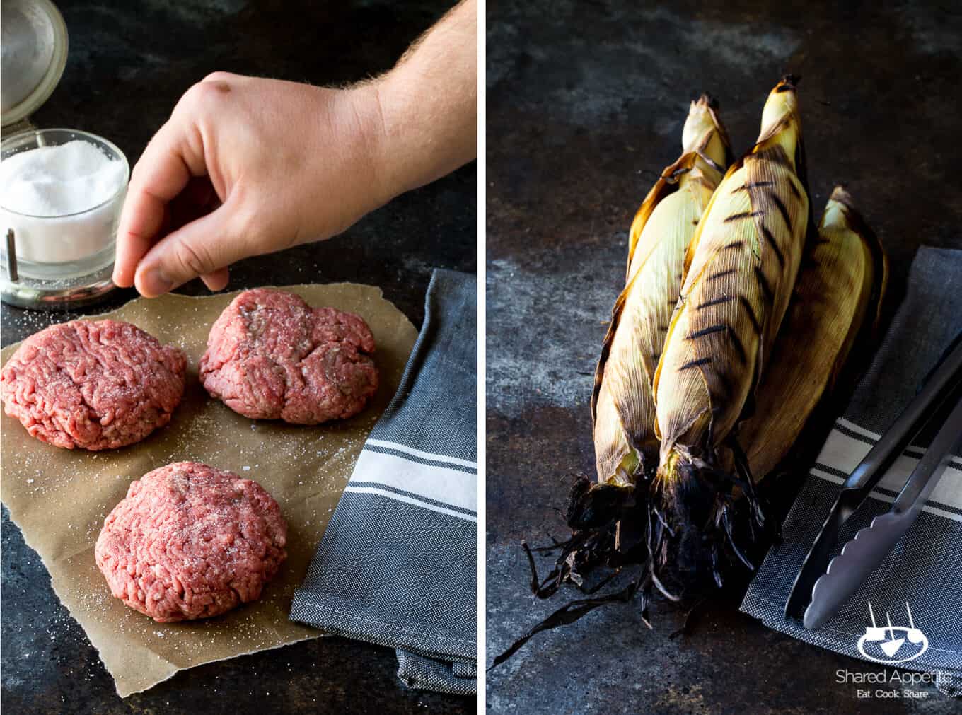 Mexican Street Corn Burgers with Guacamole | sharedappetite.com