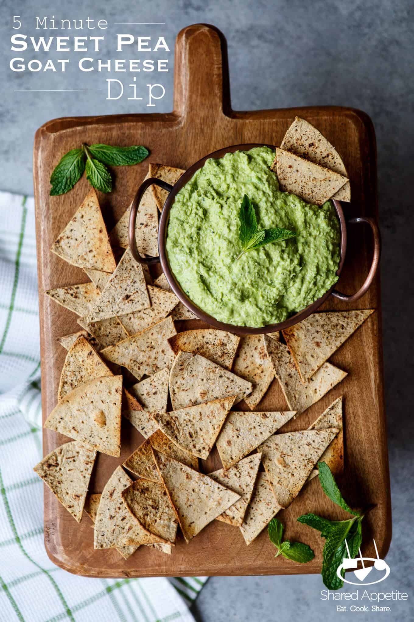 sweet pea goat cheese dip 8