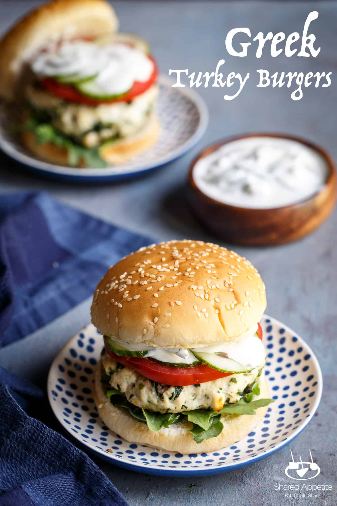 Greek Turkey Burgers | sharedappetite.com