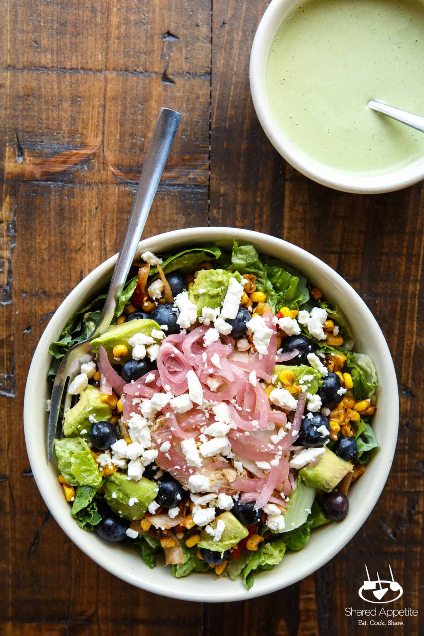 My customized Panera Salad, with Green Goddess Dressing