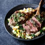 Grilled Lamb Chops with Mint Chimichurri | sharedappetite.com