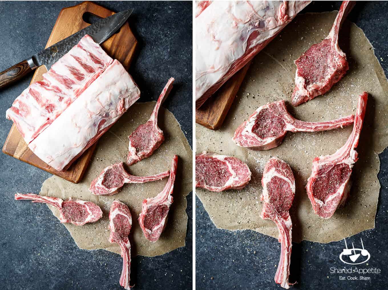 American Lamb Chops for Grilled Lamb Chops with Mint Chimichurri | sharedappetite.com