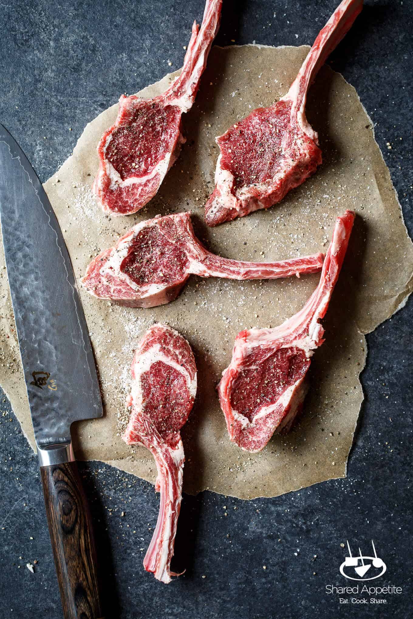 American Lamb Chops for Grilled Lamb Chops with Mint Chimichurri | sharedappetite.com