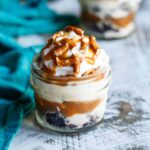 Mini Caramel Pretzel Ice Cream Trifles with Brownie | sharedappetite.com