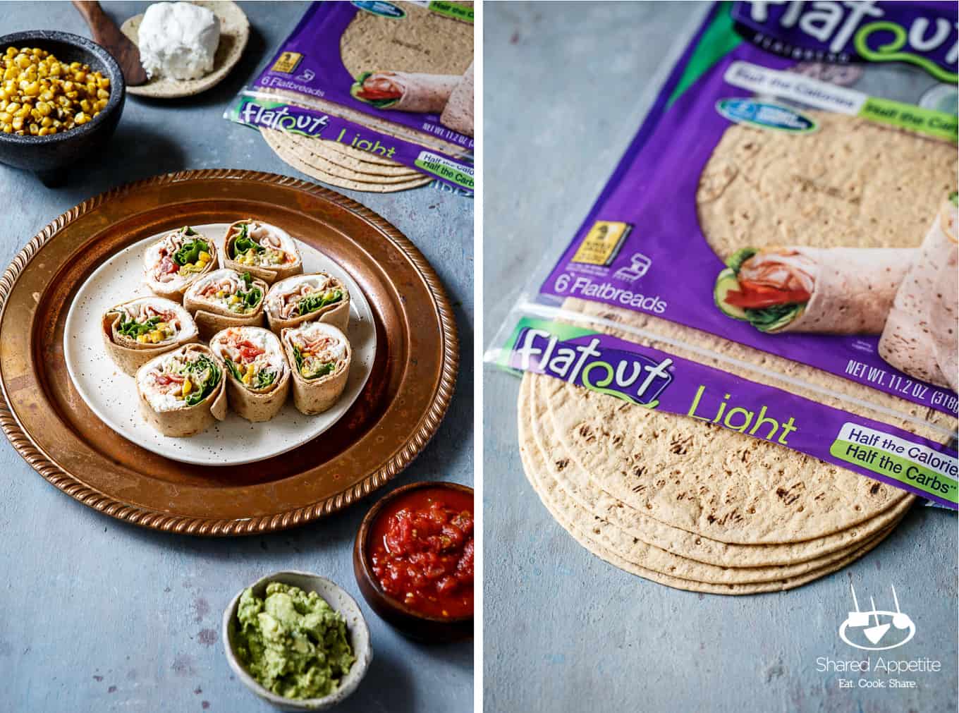 Flatout Bread wraps for Southwest Turkey Wraps | sharedappetite.com