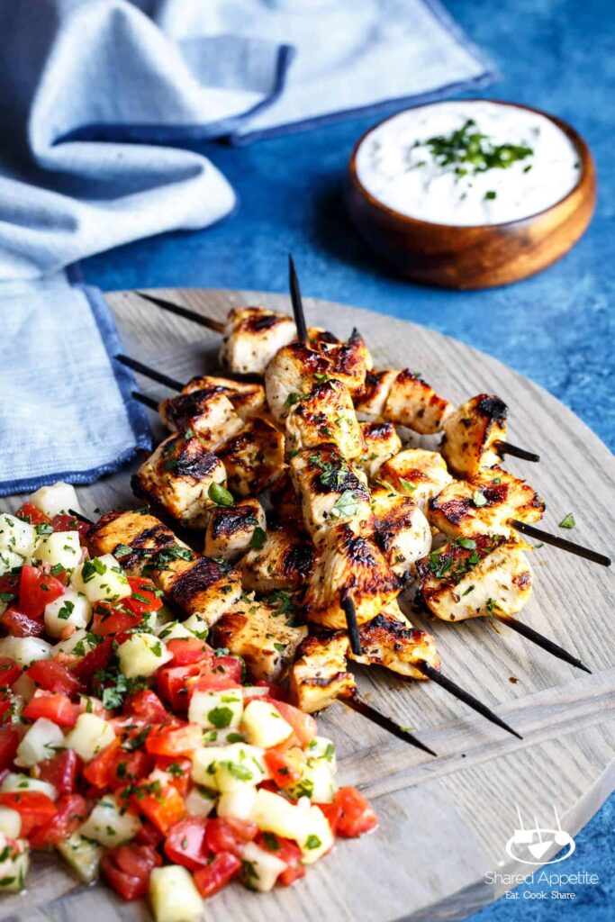 The Ultimate Chicken Souvlaki With Tzatziki And Israeli Salad 8641