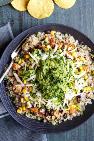 healthy chipotle cauliflower rice burrito bowls 3 copy
