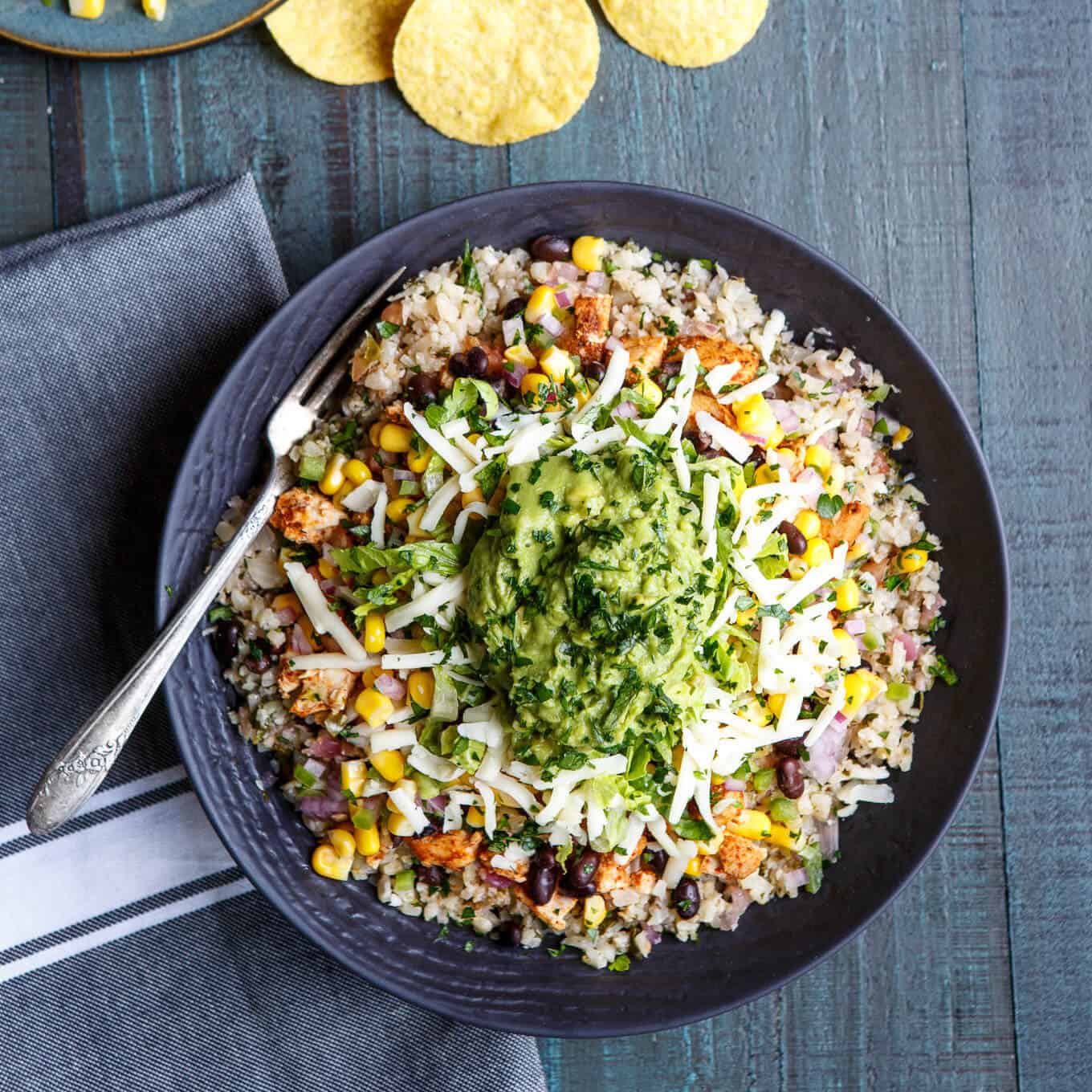 healthy chipotle cauliflower rice burrito bowls 3 copy