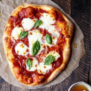 Spicy Honey Soppressata Pizza, also know as the Bee Sting Pizza after Roberta's Pizza in Brooklyn | sharedappetite.com