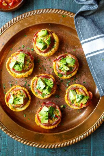 healthy turkey bacon wrapped southwest egg muffins 10 copy