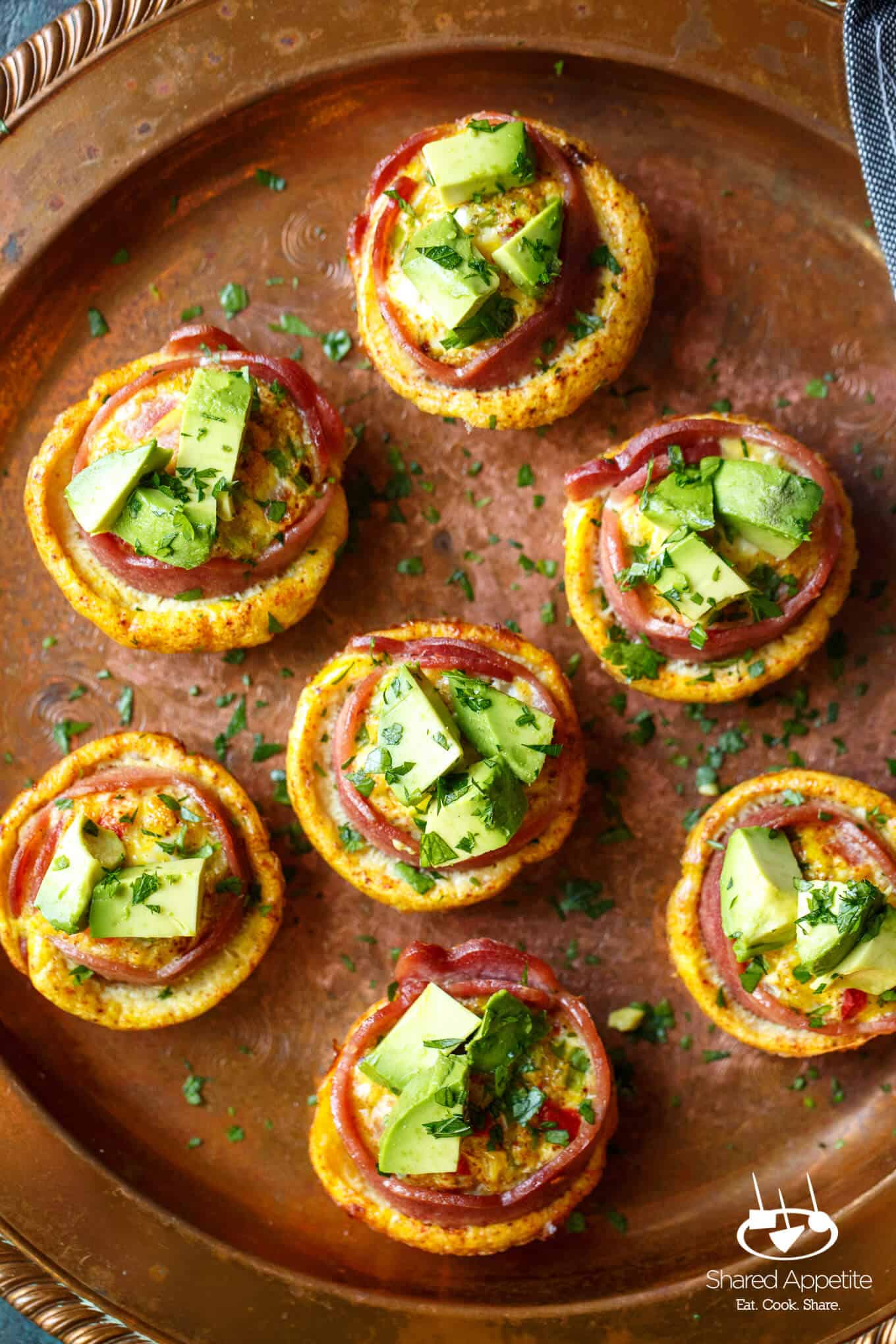 Healthy Turkey Bacon Wrapped Southwest Egg Muffins