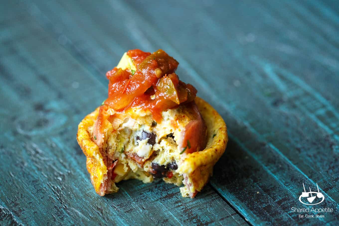 Healthy Turkey Bacon Wrapped Southwest Egg Muffins