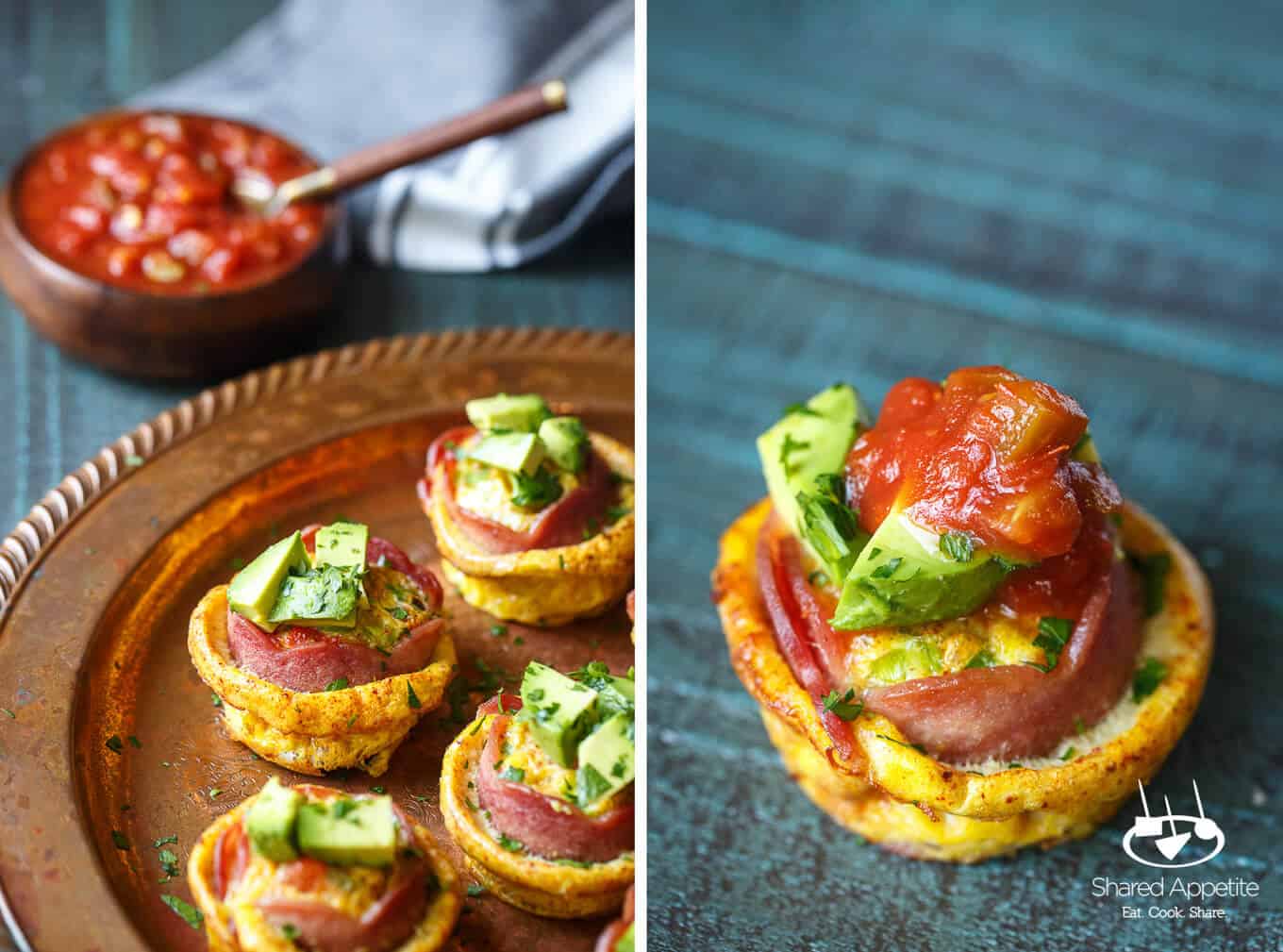 Healthy Turkey Bacon Wrapped Southwest Egg Muffins