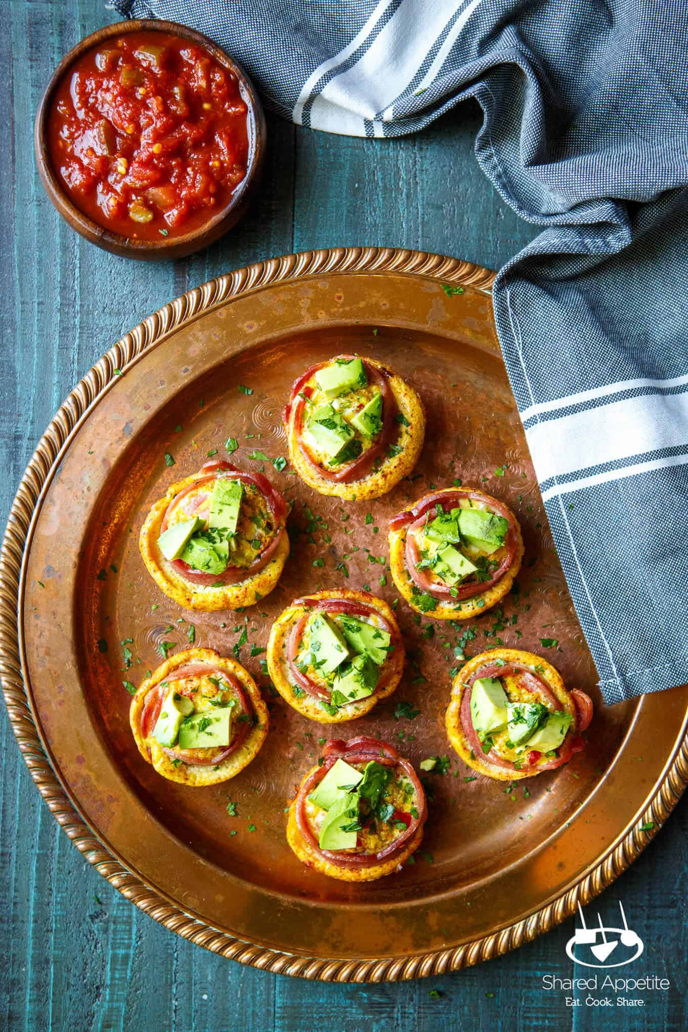 Healthy Turkey Bacon Wrapped Southwest Egg Muffins